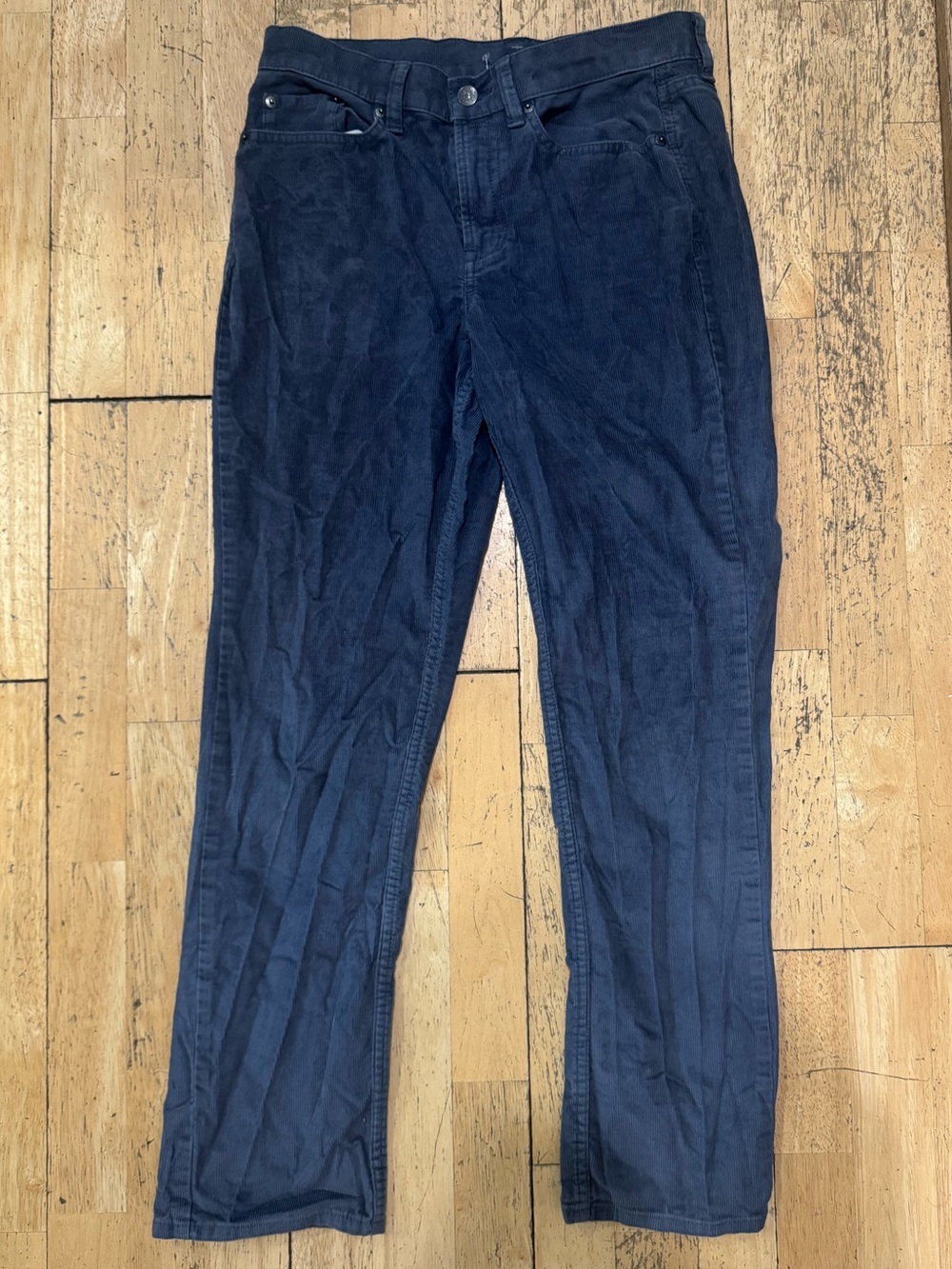 L.L.Bean Navy Blue BeanFlex Straight Leg Corduroy Pants Size 6 Regular